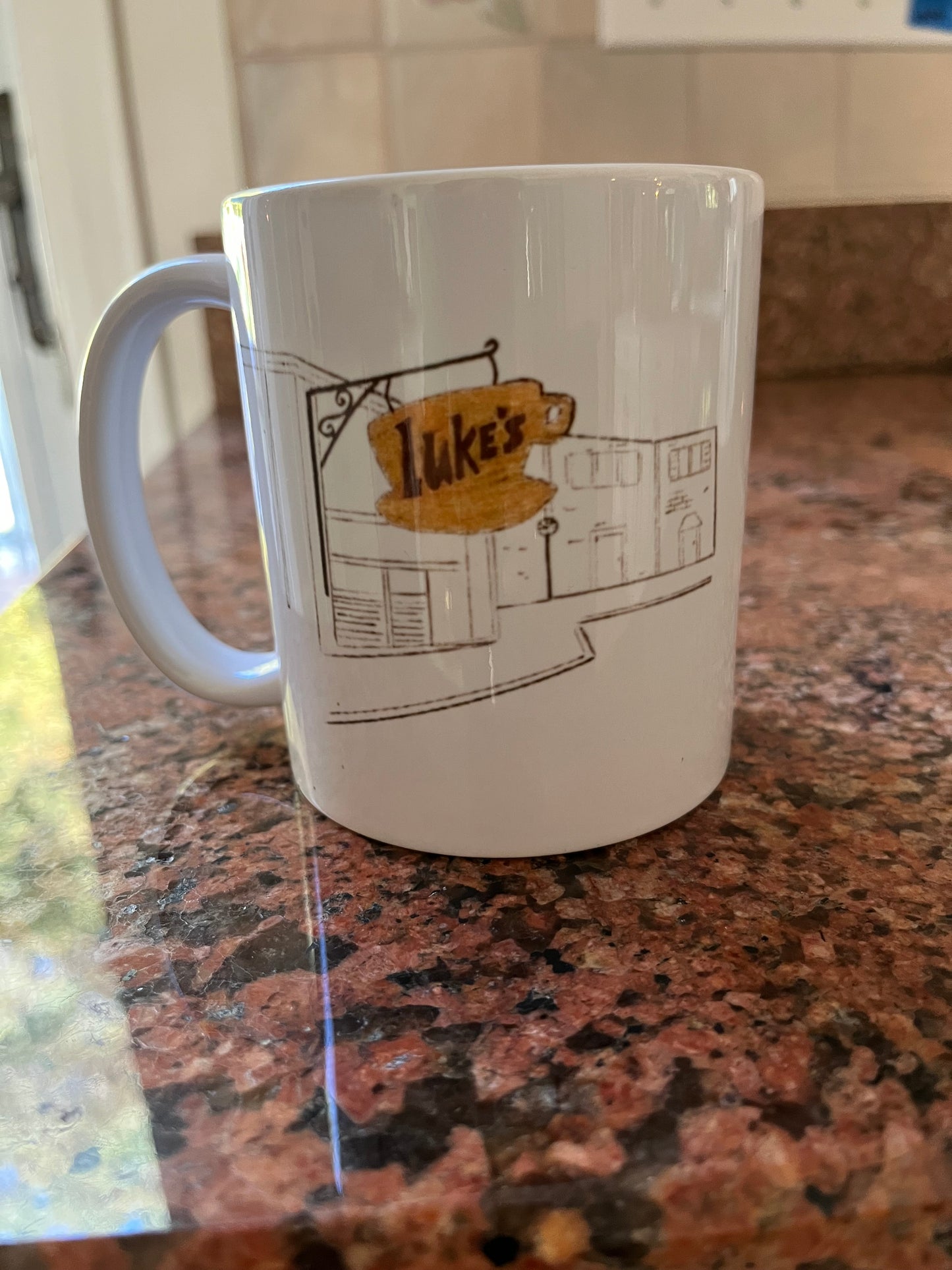Luke’s Diner Inspired 12oz Mug – Double-Sided Design by Paula A. Kelleher
