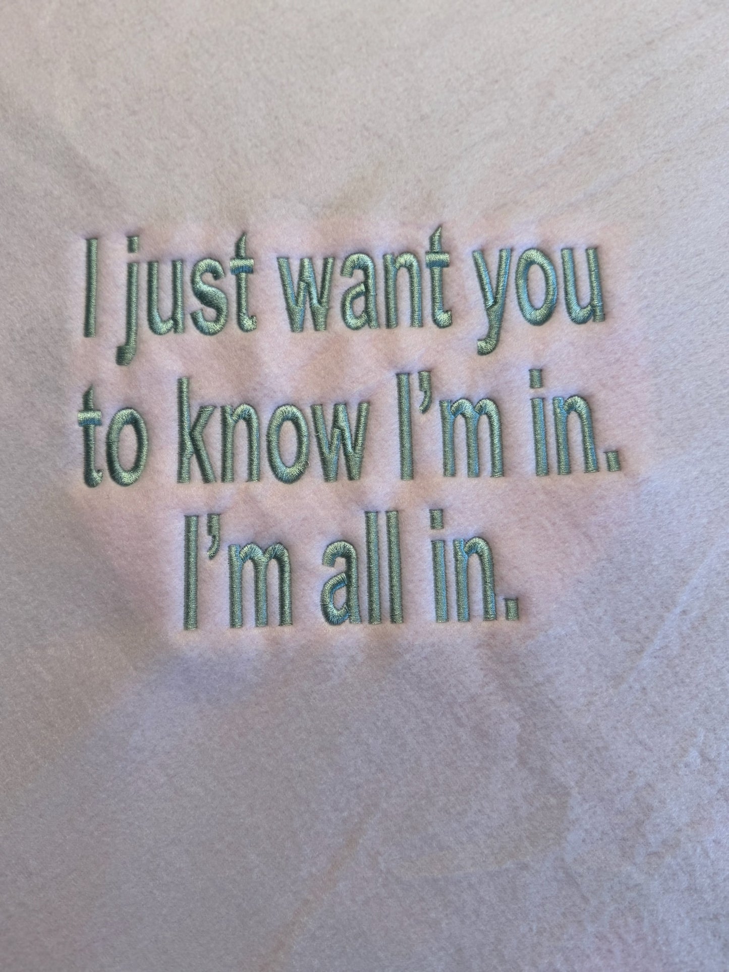 Fleece Tied Blanket with "I Just Want You To Know" Quote