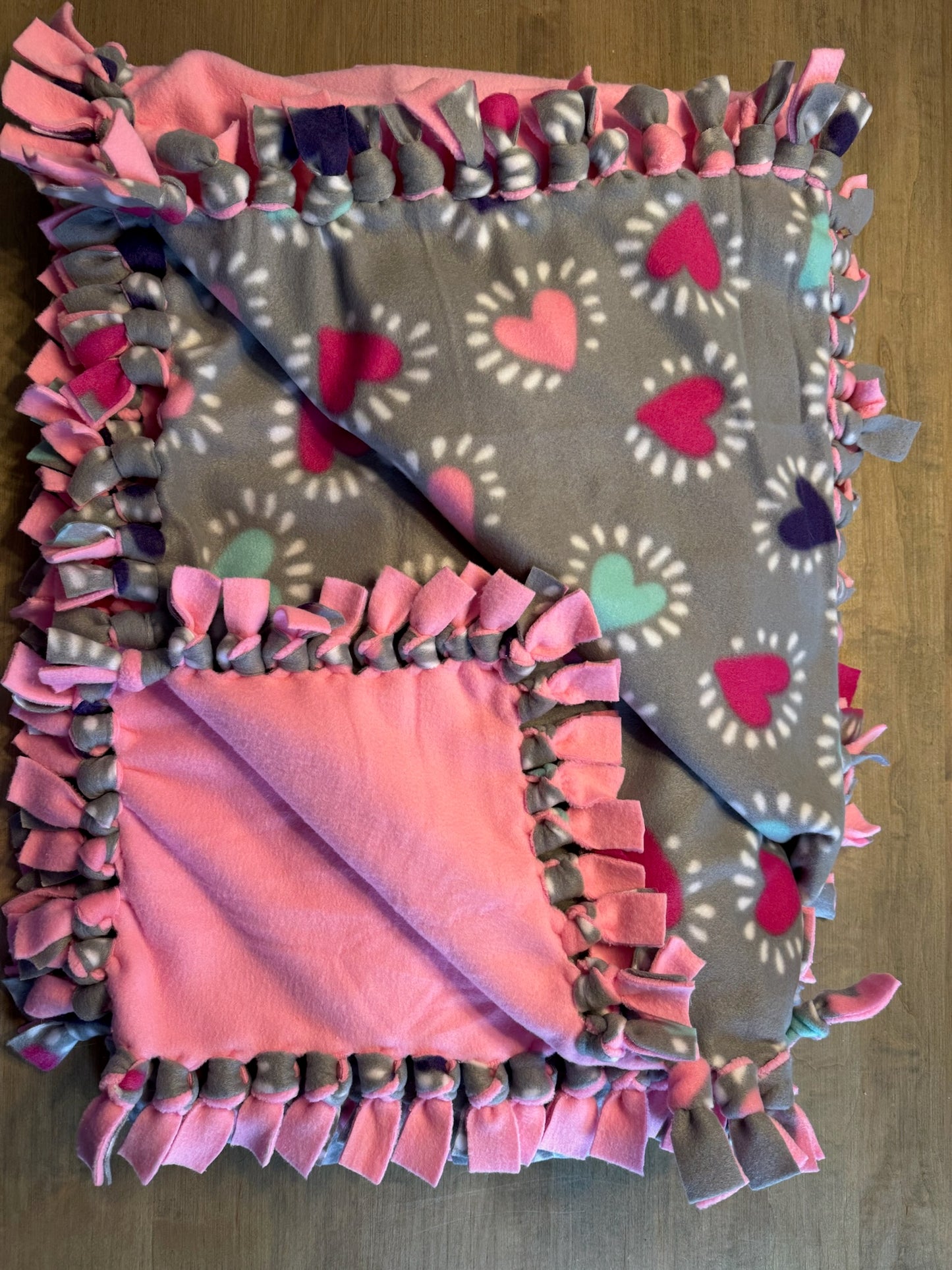 Fleece Tied Blanket with "I'm Afraid That Once Your Heart" Quote
