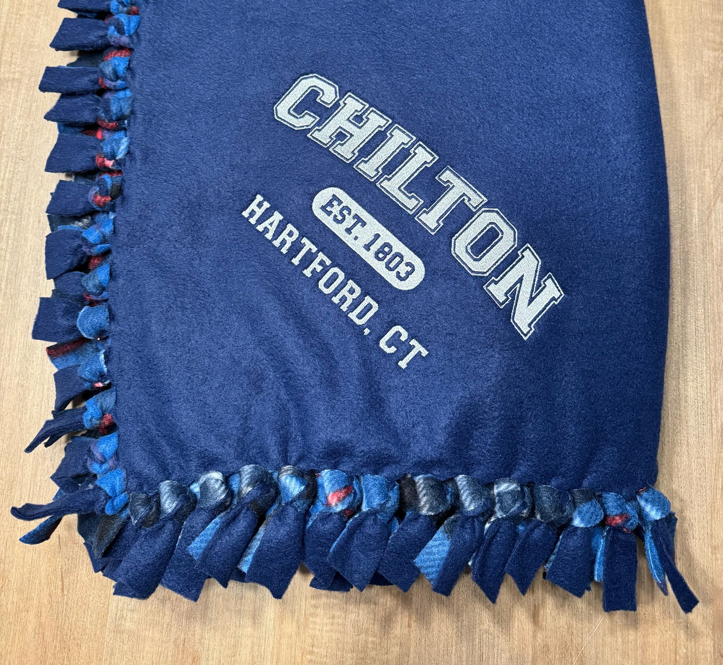 Fleece Tied Blanket with Chilton Quote