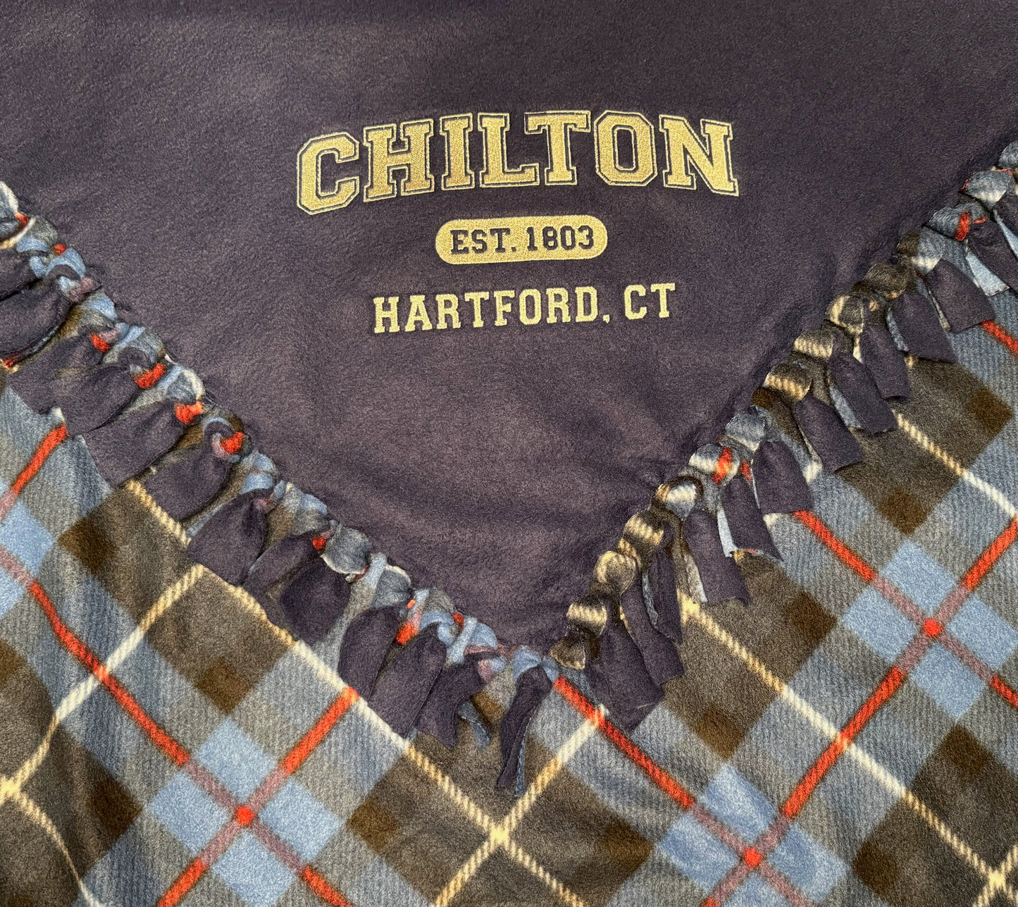 Fleece Tied Blanket with Chilton Quote