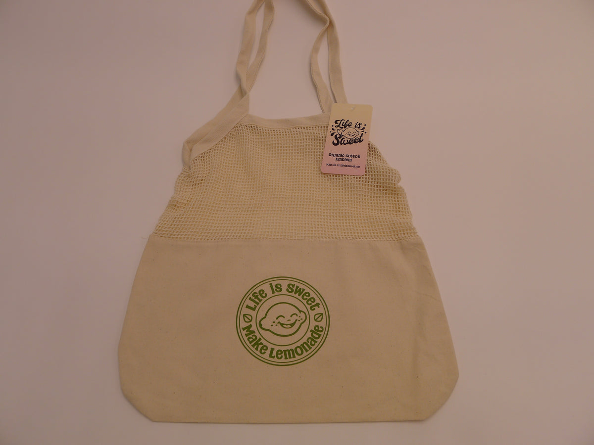Life is Sweet Organic Cotton Mesh Tote Bag