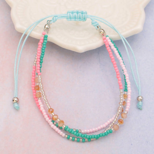 Light Layers Pastel Bead Pull Bracelet