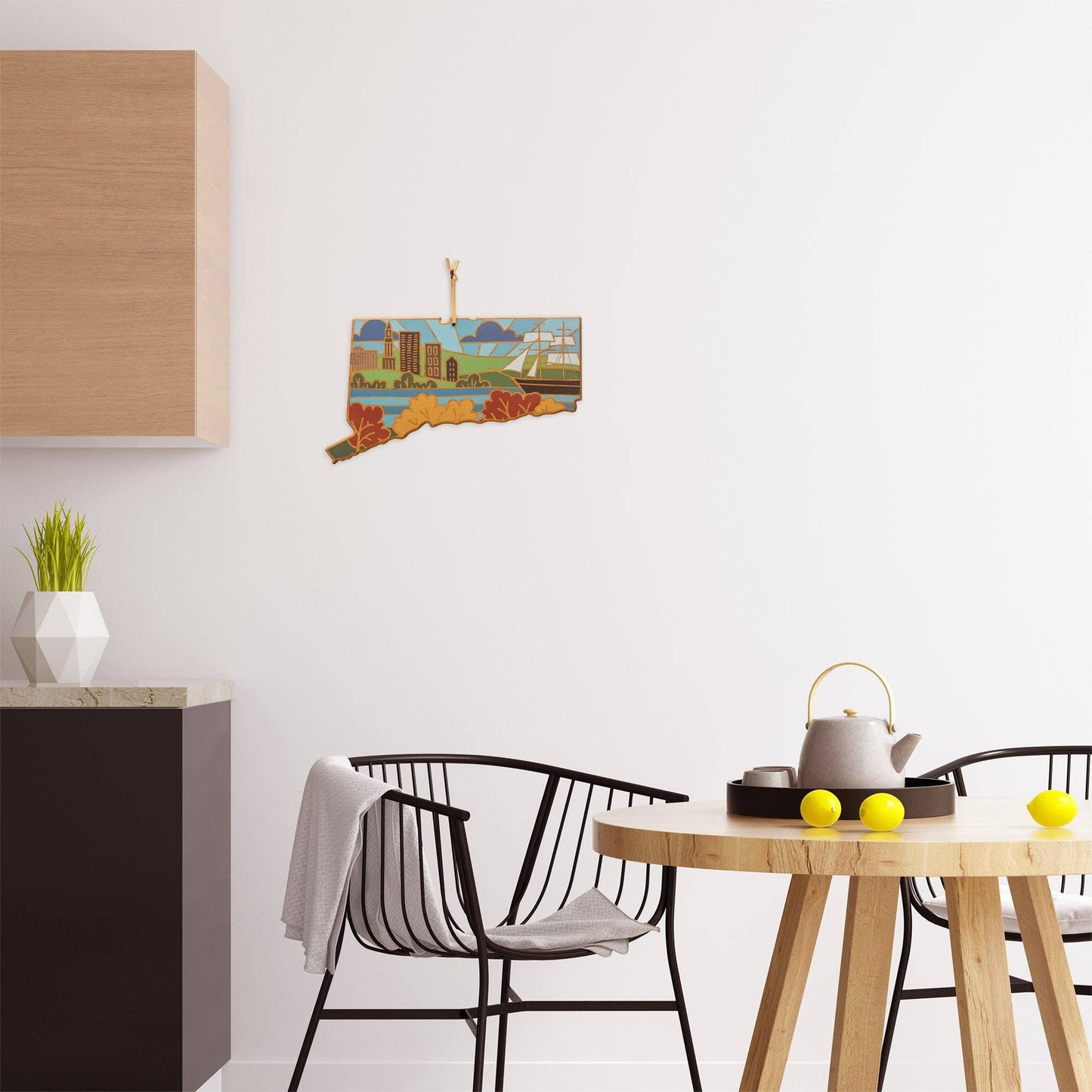 Connecticut Cutting Board with Artwork by Summer Stokes