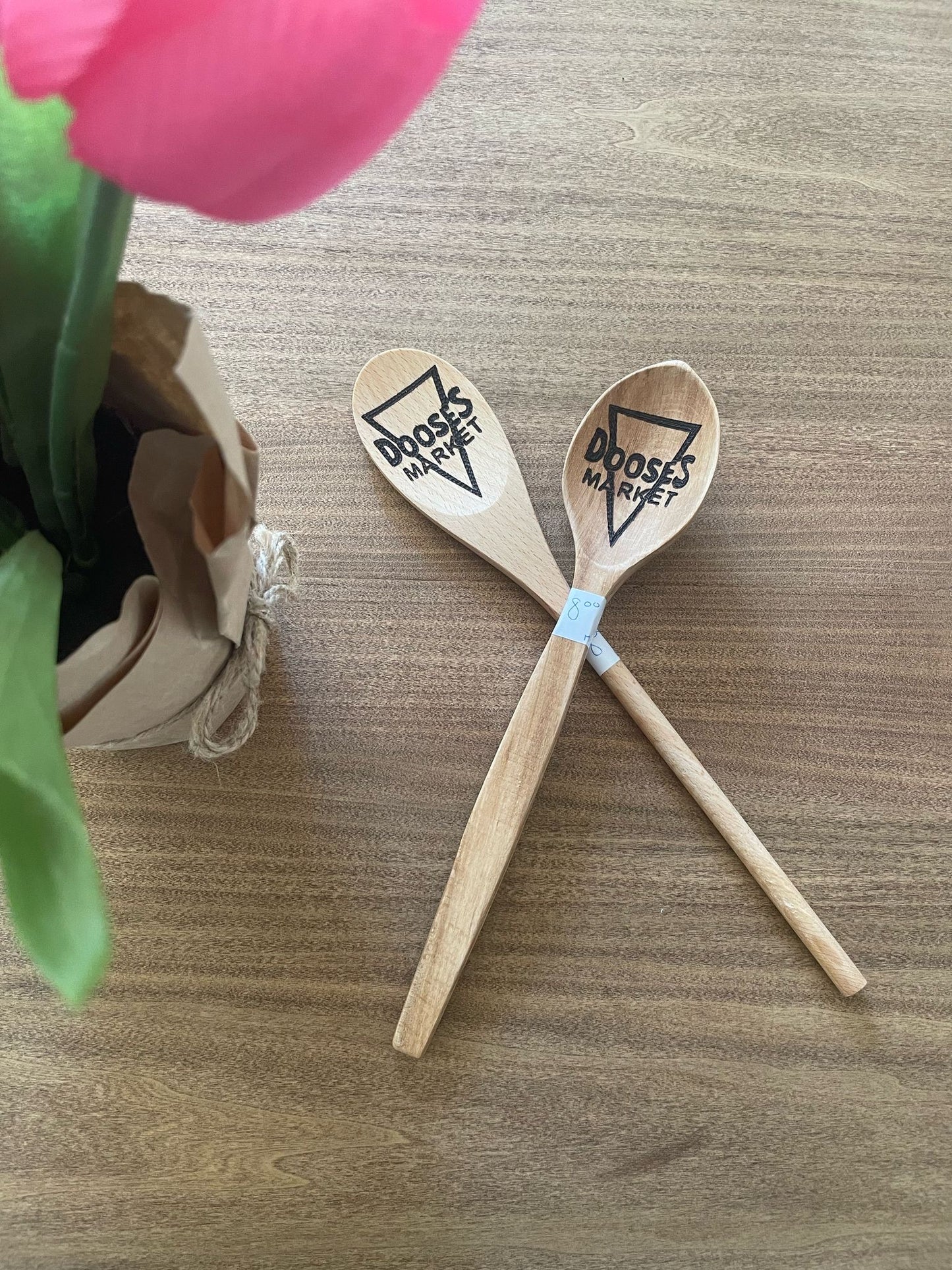 Hand-Burned 12” Wooden Spoons – Unique Kitchen Utensils with Artisan Designs
