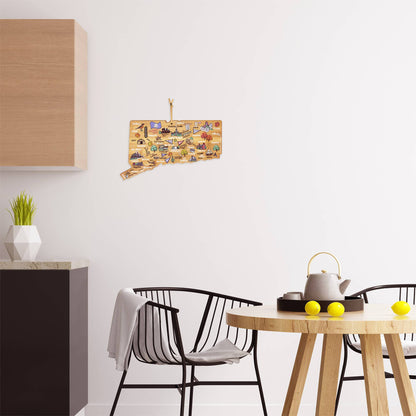 Connecticut Cutting Board with Artwork by Fish Kiss™