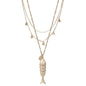 Fresh Catch Gold Fish Layer Necklace