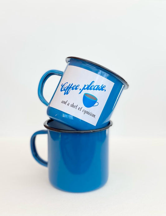 ☕ “Luke’s Diner” Coffee-Scented Soy Candle – Gilmore Girls Inspired | Hand-Poured in Enamel Mug