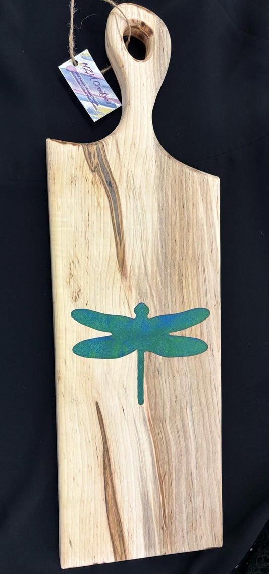 🪵 Blue-Green Dragonfly Serving Board – Gilmore Girls Inspired | 21×15×1.25"