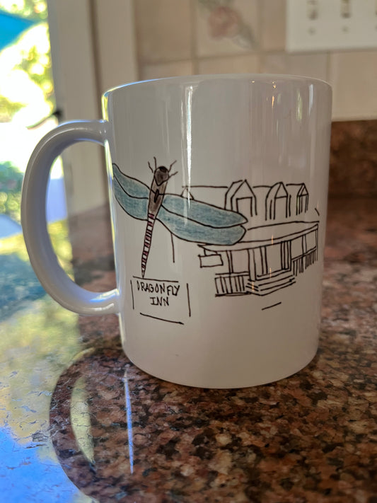 Dragonfly Inn Mug – 12oz | Gilmore Girls-Inspired, Original Artwork by Paula A. Kelleher