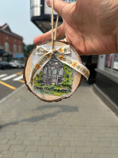 Stars Hollow Gazebo Wooden Ornament