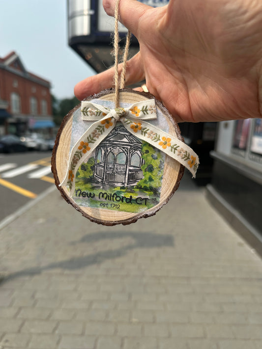 Stars Hollow Gazebo Wooden Ornament
