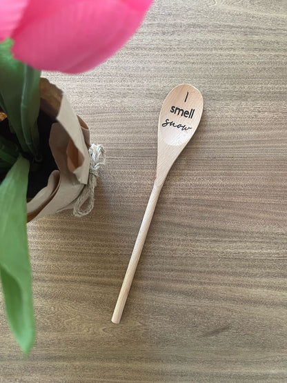 Hand-Burned 12” Wooden Spoons – Unique Kitchen Utensils with Artisan Designs