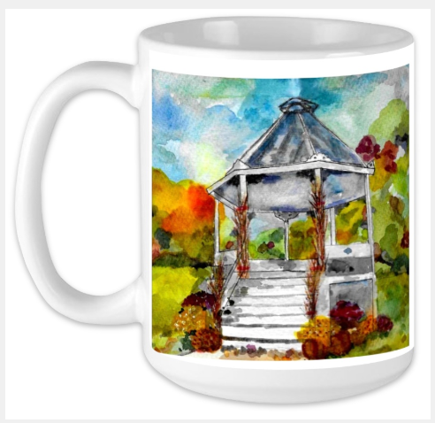 Stars Hollow Gazebo Mug – 15 oz Dishwasher Safe | Art by Kathy Ann Flynn