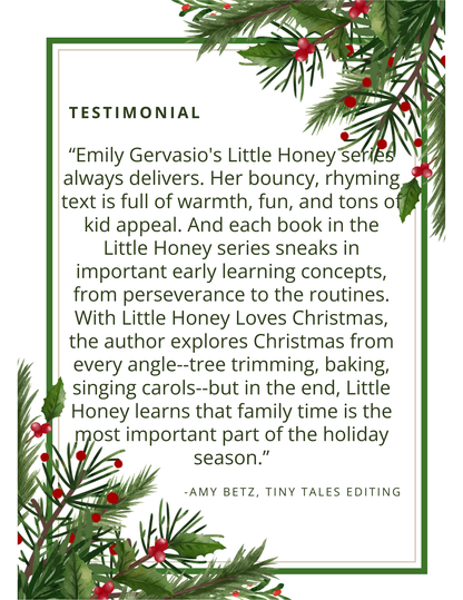 Little Honey Loves Christmas: A Sweet Holiday Story About Kindness, Giving, and Christmas Joy Children's Book by Emily Gervasio