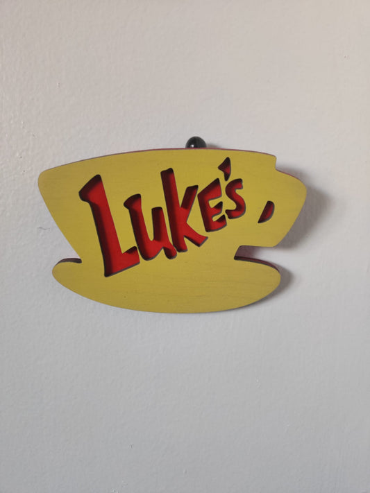 Luke’s Diner Wooden Sign – 12” Gilmore Girls Inspired Wall Décor