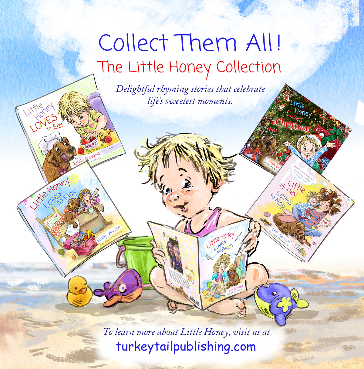 Little Honey Loves the Beach: A Rhyming Picture Book of Sunshine, Swimming, and Seaside Fun