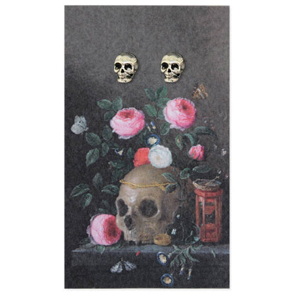 Silver Skull Fine Art Post Earrings